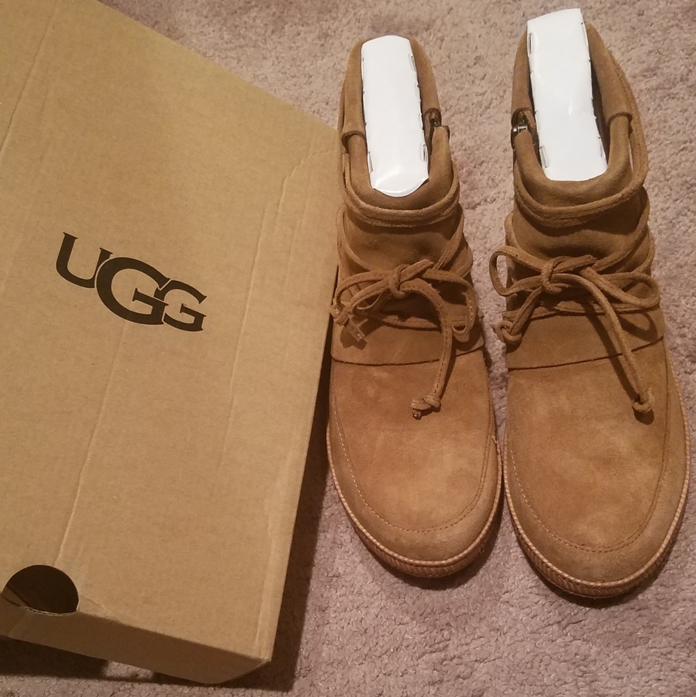 Brown Lace Up UGG Boots